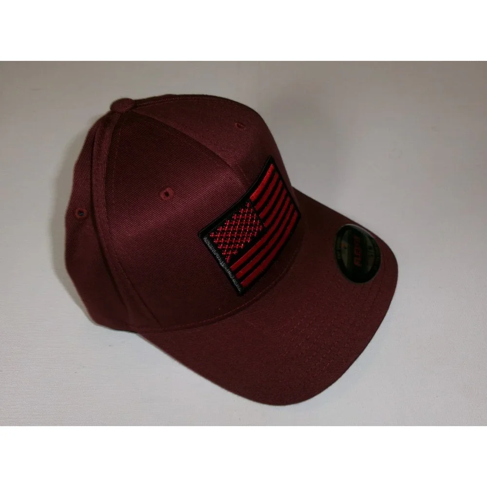 RED FLAD USA FITTED 00S HAT CAP VINTAGE DEADSTOCK H3
